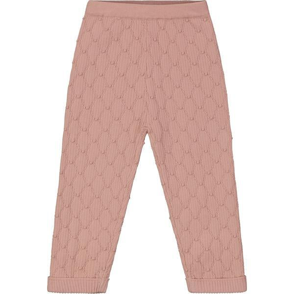 pink patterned knit leggings 