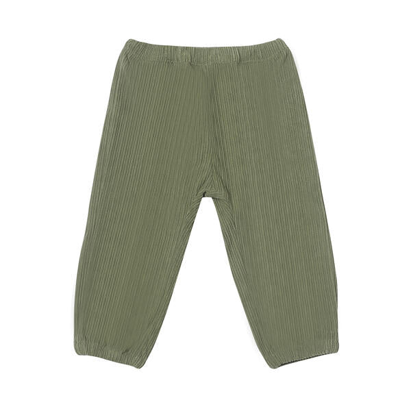 green ribbed pants